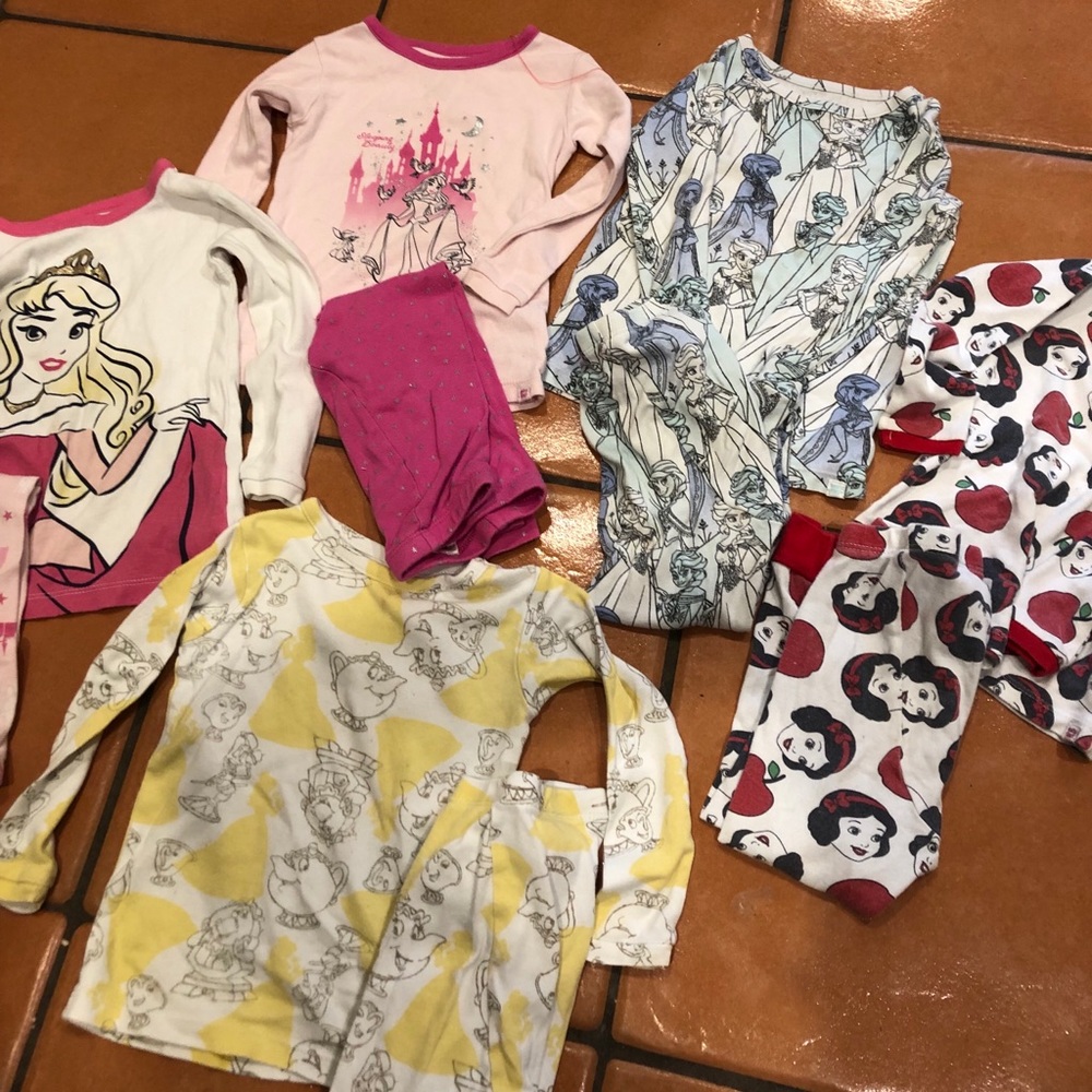 5 Pairs Disney Princess PJs